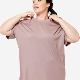 Domyos By DecathlonWomen's Crew Neck Oversized T-Shirt - Frosted Brown-image-95