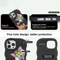 CASE CREATION Cartoon Characters Printed iPhone 15 Pro Bumper Case Mobile Accessories image 2
