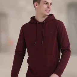 TURMS Anti-Stain Anti-Odor Wine Colour Unisex Weatherguard Hoodies Water Repellent-45