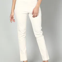 Fashion Gaiia Women Solid Regular Fit Mid-Rise Flat-Front Regular Trousers-image-67
