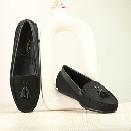 knoos Women Lightweight Textured Tassel Loafers-56