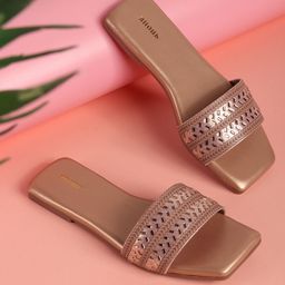 Anouk Women Embellished Open Toe Flats-21