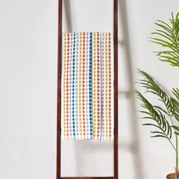Living scapes by Pantaloons Green & Pink 1 Striped Cotton 520 GSM Bath Towel-picture-21
