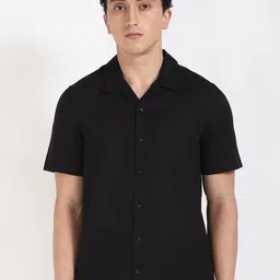 Calvin Klein Jeans Men Solid Cuban Collar Cotton Casual Shirt-image-69