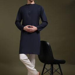 SKAVIJ Men Regular Pure Cotton Kurta with Pyjamas-34