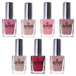 JUICE Set Of 7 One Coat Nail Paint- 11 ml Each - Shade 05-11-12- 16-29-34-39-5