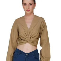 Kiarabel Retail Linen Crop Top-picture-26