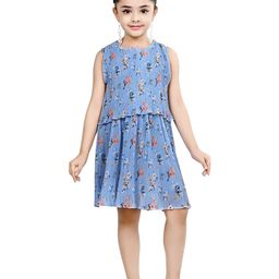 BAESD Floral Print Georgette Fit & Flare Dress-picture-36