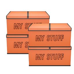 Aura Orange Set of 4 Regular Drawer Organiser Organisers-100