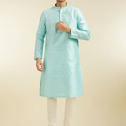 Diwas by Manyavar Geometric Woven Design Straight Kurta-image-29