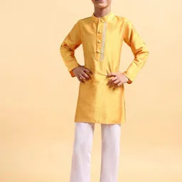 Mera Rang Boys Embroidered Regular Kurta with Pyjamas-28