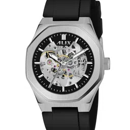ALIX Men Skeleton Dial & Textured Straps Analogue Automatic Watch AL2902T_SB-17