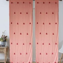 Dekor World Multicoloured Set of 2 Embellished Sheer Window Curtain-45