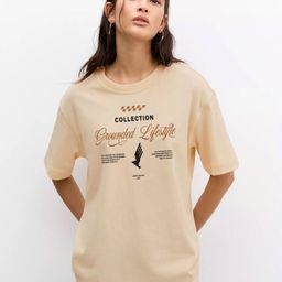MISCHIEF MONKEY Women Printed Drop-Shoulder Sleeves T-shirt-picture-29