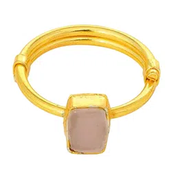 Ruby Raang Gold-Plated Kundan Studded Finger Ring image 2