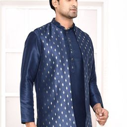MAAHI FABS Printed Brocade Nehru Jacket image 3