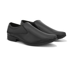 FUNNY FIRE Men Black Slip On Formal Shoes-image-77