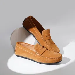RAPAWALK Men Penny Suede Leather Slipon Moccasins Loafers-image-2