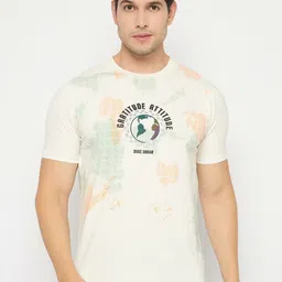 Duke Men Typography Printed Round Neck Cotton Slim Fit T-shirt-image-65