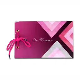 Sehaz Artworks Pink Printed Scrapbook Photo Album-image-91