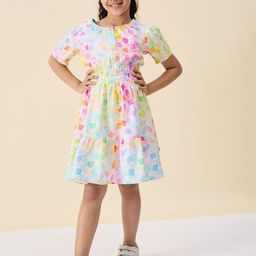 Stylo Bug Floral Print Crepe A-Line Dress-image-52