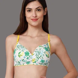 Women Cotton Yellow Padded Non-Wired Lingerie Bra Sport wear Gym Crop Tank Top-picture-34