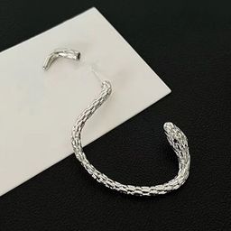 VAGHBHATT Silver Plated Snake Shaped Ear Cuff Earrings-67