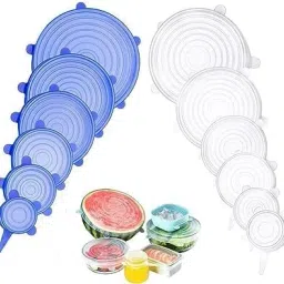 Silicone Stretch Lids Set Of 12 Elastic Reusable Microwave Food Covers 1.5 inch Lid-4