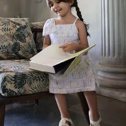 Funny Bones Clothings Floral Print Linen A-Line Dress-image-84