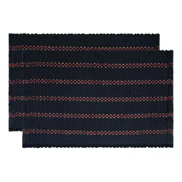 Kuber Industries Navy Blue & Red 2 Pieces Printed Cotton Soft Bathroom Door Mats-image-98