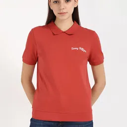 Tommy Hilfiger Women Polo Collar T-shirt-image-43