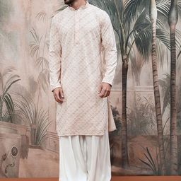 Sangria Shimmering Sequin Exquisite Chikankari Work Kurta-image-56