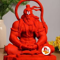 DARIDRA BHANJAN Orange Religious Idol Showpiece-image-101