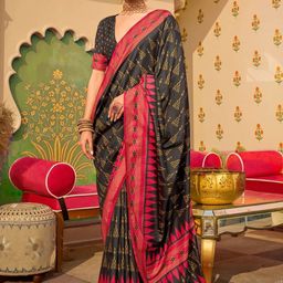 all about you Woven Design Zari Pure Silk Ikat Saree-40