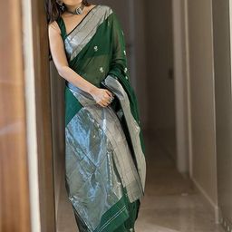 AMRUTKALA SAREES Ethnic Motif Woven Design Zari Banarasi Saree-image-64