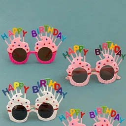 Baskety Kids Pack Of 4 Sweet Cupcake Happy Birthday Sunglasses HBD goggles_random_PK4-picture-29