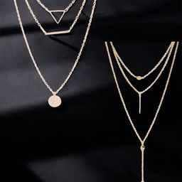 fabula Rose Gold-Plated Layered Necklace-15