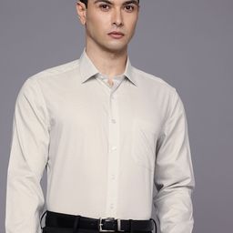 Louis Philippe Slim Fit Geometric Printed Pure Cotton Formal Shirt-picture-22