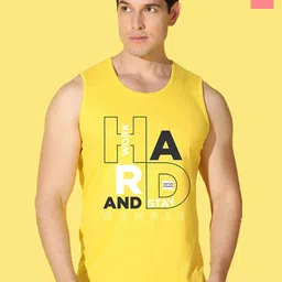 WOOSTRO Pack Of 2 Printed Combed Cotton Gym Vests VWS26(ALONE PEACH)(HARD YELLOW)-picture-9