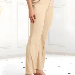 FITHUB Women Loose Fit High-Rise Wrinkle Free Trousers-image-35