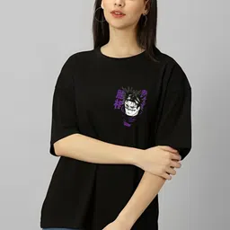 LECOWAR Women Printed Raw Edge T-shirt-picture-28