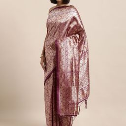 Maroosh Woven Design Zari Silk Blend Banarasi Saree-image-38