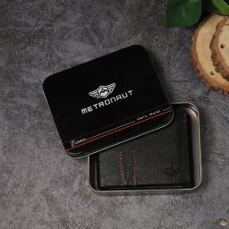 Men Casual Black Genuine Leather Wallet-image-58