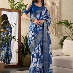 Saree mall Floral Zari Sungudi Sarees-image-49