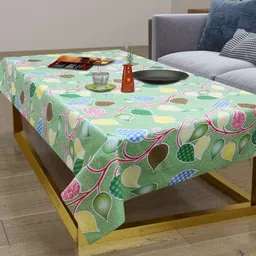 LooMantha Green & Pink Floral Printed Waterproof 2-Seater Table Cover-3