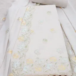 Soch Printed Silk Georgette Unstitched Dress Material-image-20