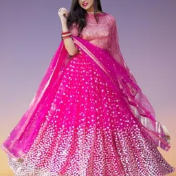 BAESD Embroidered Semi-Stitched Lehenga & Unstitched Blouse With Dupatta-picture-21