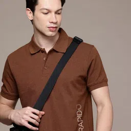 Moda Rapido Men Printed Polo Collar Cut Outs T-shirt-image-68