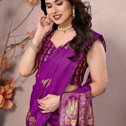 Ekasya Woven Design Zari Saree-image-34