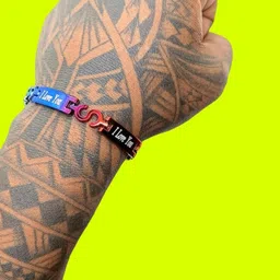 Dynamic Retail Global Men Multi Colored Stainless Steel Alloy Ethnic Link Bracelet-29